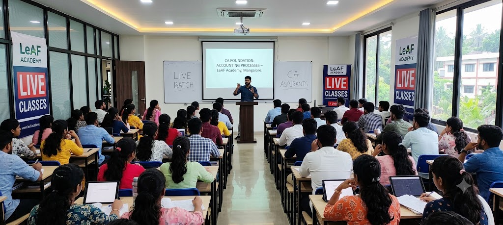 CA classroom session at LeAF Academy, Mangalore